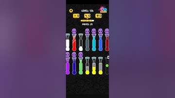 Color Water Sort Puzzle - Level 136, 137 Complete Solution 