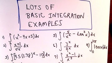 Lots of Basic Antiderivative / Integration / Integral Examples