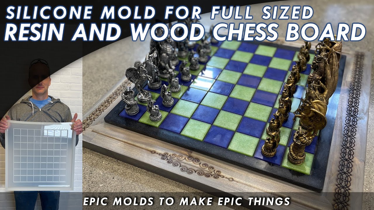 Chess Molds for Resin Casting 13 Detachable Puzzle Chess Board Resin Mold  3D Chess Set Crystal Epoxy Game Silicone Molds DIY Art Crafts Making Family