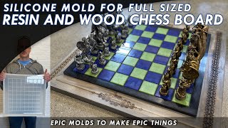 Full Sized Epoxy Resin Chess Board Mold  Make HUGE Custom Chess Boards Out Of Resin & Wood