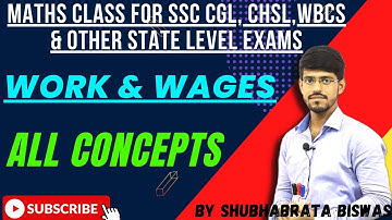 Work & Wages in Bengali | Work and Wages For SSC CHSL 2022-23, SSC CGL 2023 & SLST PT Exams