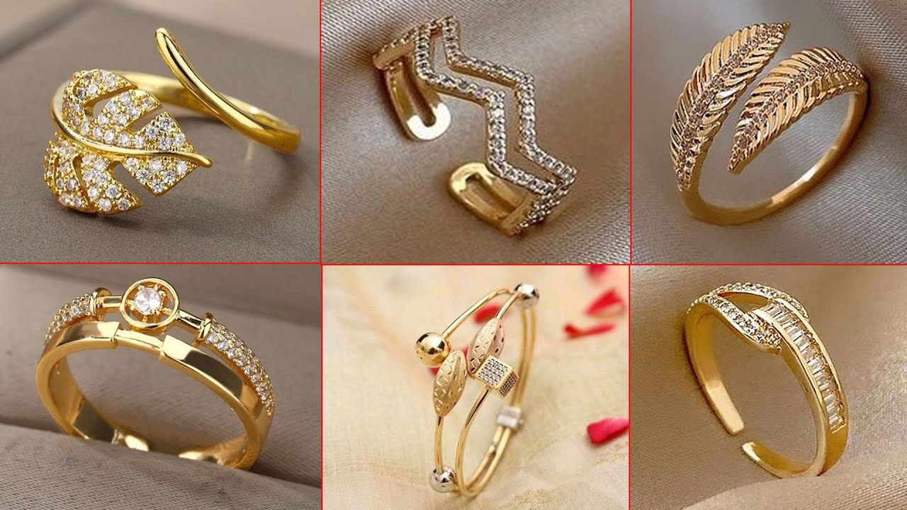 gold ring designs for girls - YouTube