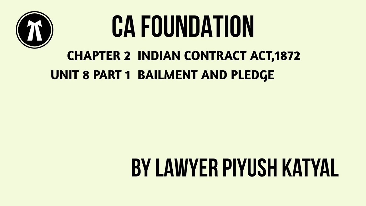 PART 01 || UNIT 8 || CHAPTER 2 || INDIAN CONTRACT ACT 1872 || BUSINESS ...