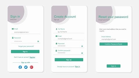 How to build web-like signin, sign up and reset password page in ms access.