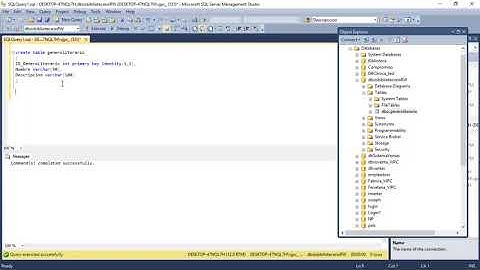 Crear Tabla y procedimientos almacenados en SqlServer 2014 #1