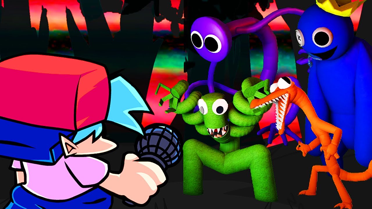 FNF Triple Trouble But Rainbow Friends Characters Sing It 🎶