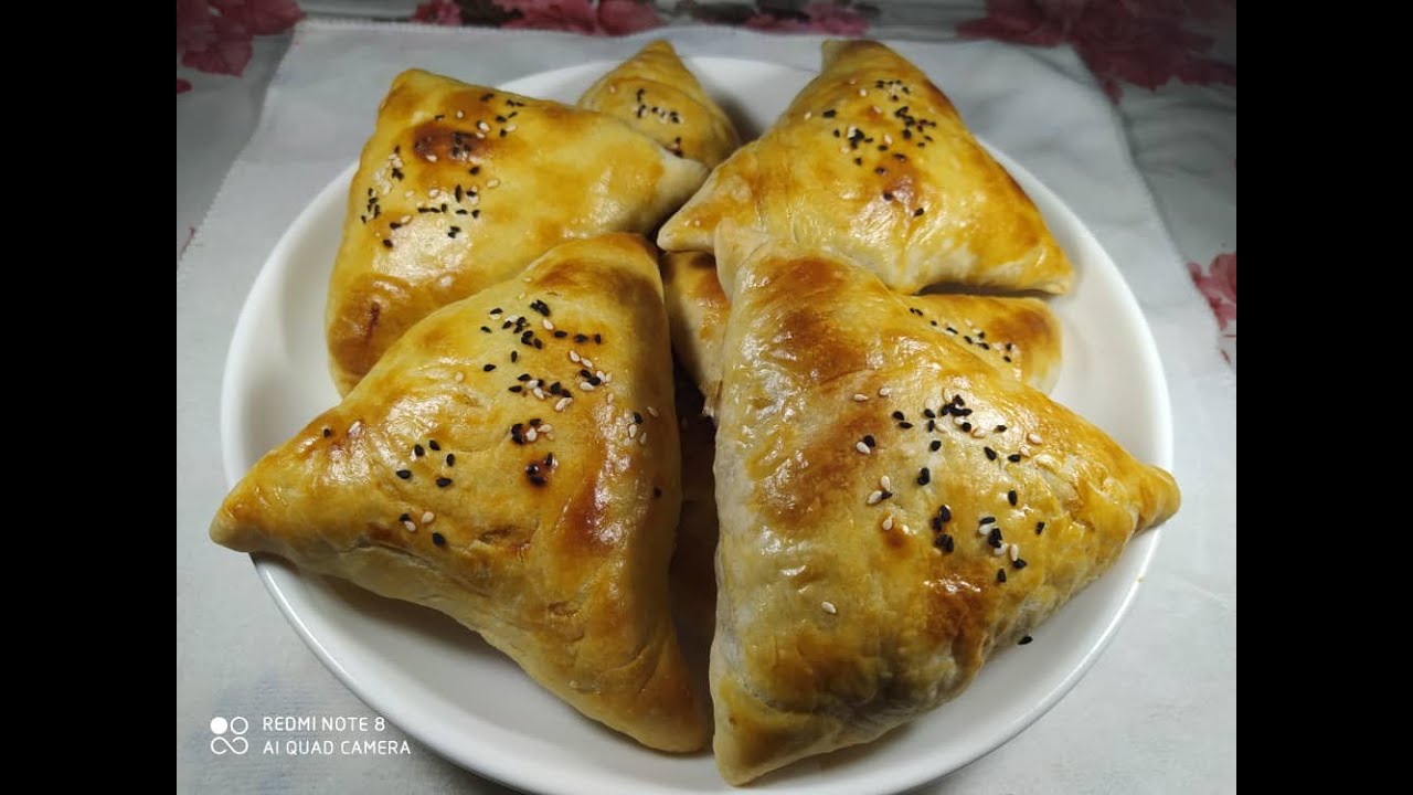 Уй шартында слоеная самса жасоо