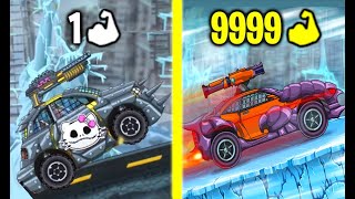 MOST POWERFUL ROAD WARRIOR EVOLUTION! Max Level Armor & Weapon! (9999+ Level Armored Race Car!) screenshot 3