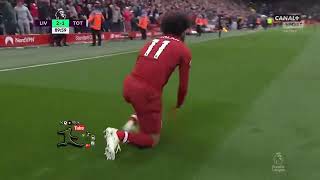 هدف محمد صلاح في توتنهام في الدقائق الاخيره و جنون المعلق