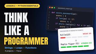 Details Python Essentials: Think Like a Programmer (Beginner Python Course, Part 2) News