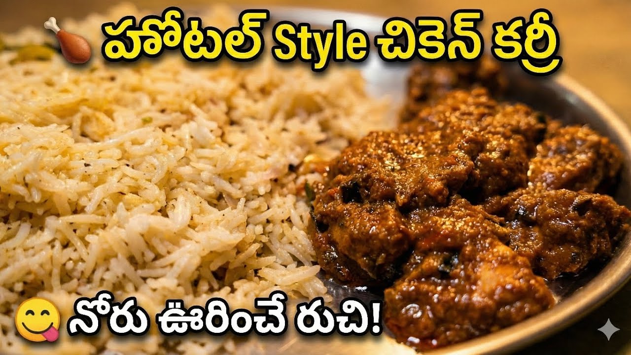 హోటల్ స్టైల్ చికెన్ కర్రీ ఇలా చేస్తే రుచి అదిరిపోతుంది! 😋 | Hotel Style Chicken Curry In Telugu