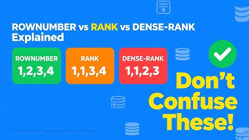 Don’t Confuse These! ROW_NUMBER, RANK & DENSE_RANK in SQL (Ultimate Comparison)