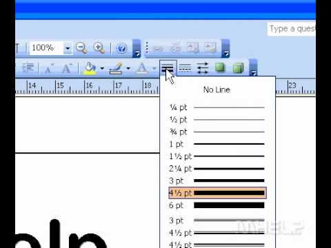 Microsoft Office Publisher 2003 Remove a border