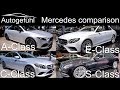 Mercedes A-Class vs C-Class vs E-Class vs S-Class sedan comparison - Autogefühl