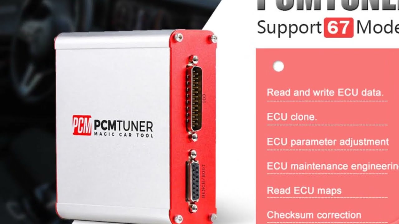 2022 Newest PCMtuner V1 23 ECU Programmer with 67 Modules Online Update Supports OBO BENCH BOOT