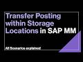 Stock Transfer Sloc to Sloc in SAP MM | Single and Two Step Method | 311 | 313 | 315