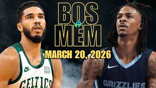 Boston Celtics vs Memphis Grizzlies Full Game Highlights – March 20, 2026 | NBA 2025-2026