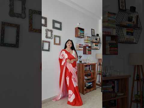 Beautiful red saree for your kitty party 🥰 #KittyPartyFashion #kittypartygames