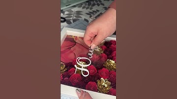 Paper flower shadow box for Julia