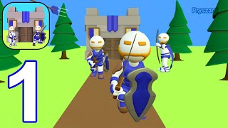 Merge Fighters: Castle Defense - Gameplay Walkthrough Part 1 Tutorial Stickman Base Defense Game screenshot 5