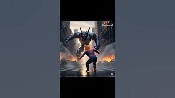 Spiderman and cat #spiderman #cat #war #aivideo #shorts #robot