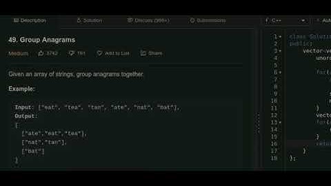 Group anagrams | Leetcode 49 | C++ Solutions