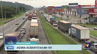 Trânsito Parado: cobertura ao vivo de acidente na BR-101