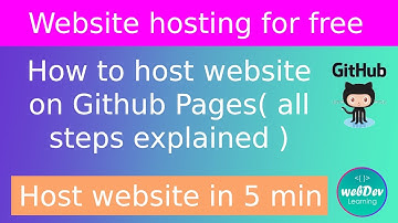 Free hosting: Host website for free on github pages || Github hosting