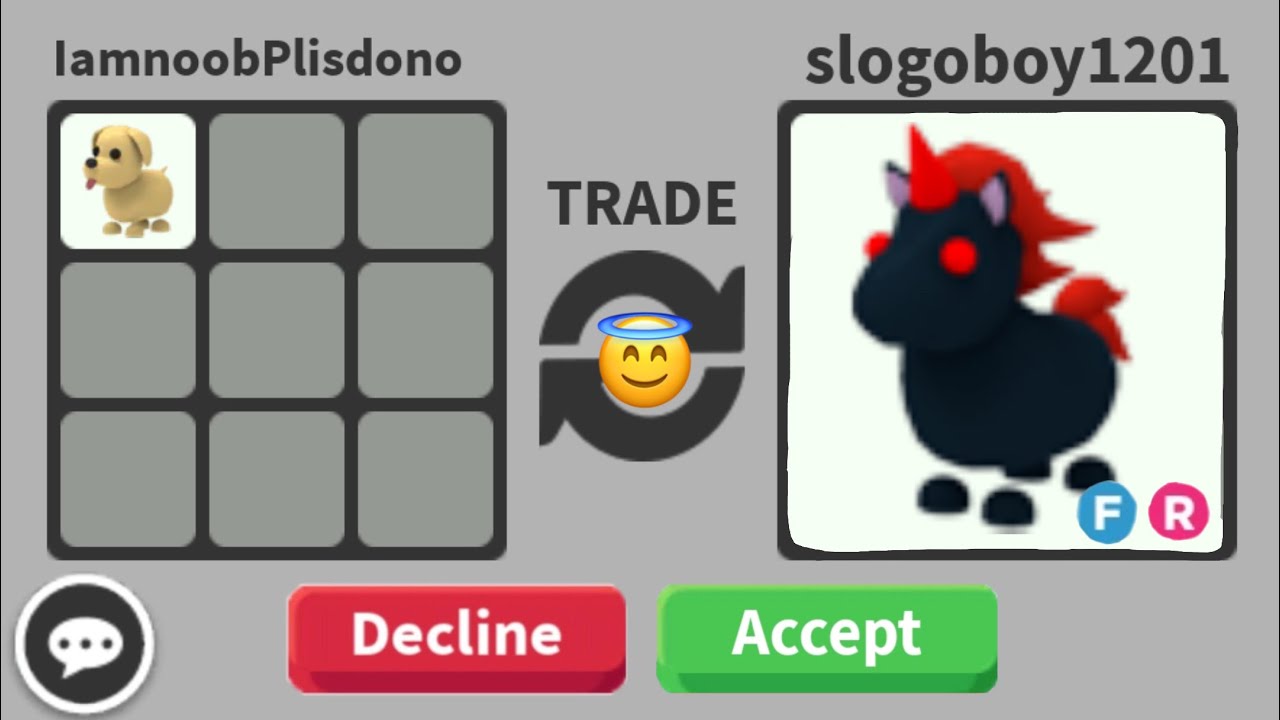 TRADING FROM A DOG TO EVIL UNICORN! ( Part One ) | Adopt me