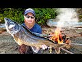 Cooking Deep Water Monster Trout in Remote Wilderness (Catch, Clean, Cook)! | Beach Smoke with Alder