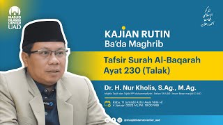 Tafsir Surah Al-Baqarah Ayat 230 Tentang Talak