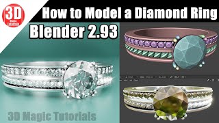How to Model a Diamond Ring in Blender 2.93