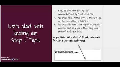 How to: Theme Statement Work