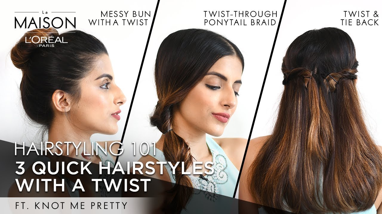 3 Quick Hairstyles With A Twist, Knot Me Pretty