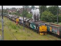 (Class 37 Clag) 37716, 66429, 37402 and 66424 Depart Holgate Sidings York 17.6.20