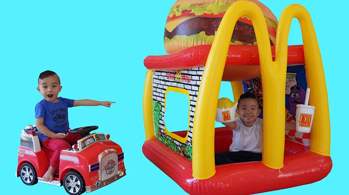 Giant Burger McDonalds Drive Thru Prank Pretend Pl...