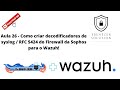 Parte 26 - Como criar decodificadores de syslog / RFC 5424 do Firewall da Sophos para o Wazuh!