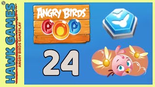 Angry Birds Stella POP Bubble Shooter Level 24 - Walkthrough, No Boosters