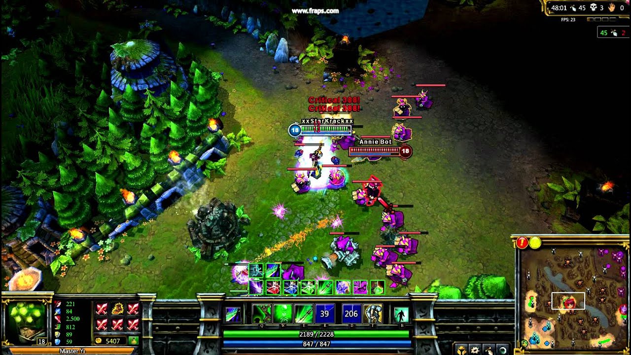 League of Legends at newest version fastest speed Master Yi!