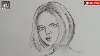 Vear easy face drawing for kids,easy pencil sading portrait
drawing,easy kids,step by step drawing,how to draw female penci...