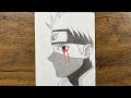 How to Draw Kakashi Hatake (Side View) | Easy Naruto Drawing Tutorial for Beginners