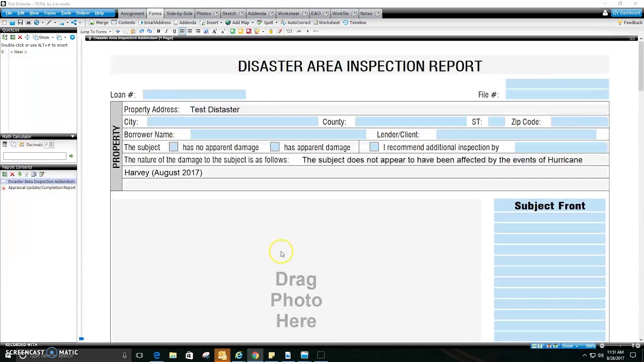 Disaster Area Inspection Report - YouTube