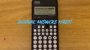 How to set the new Casio fx83GT CW scientific calculator to give decimal answers first!