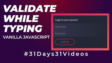 Form validation while typing using Javascript - Easy Tutorial