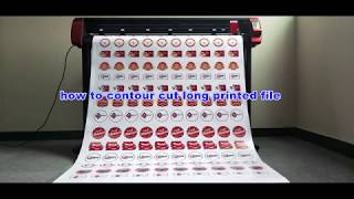 SKYCUT cutting plotter contour cut long printed file