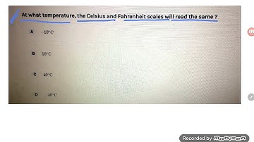 at what temperature both Celsius and Fahrenheit scale read the same value