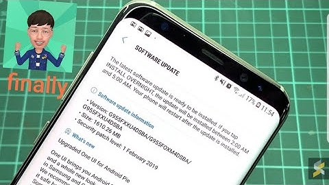 SAMSUNG GALAXY S8 OFFICIAL 9.0 PIE UPDATE