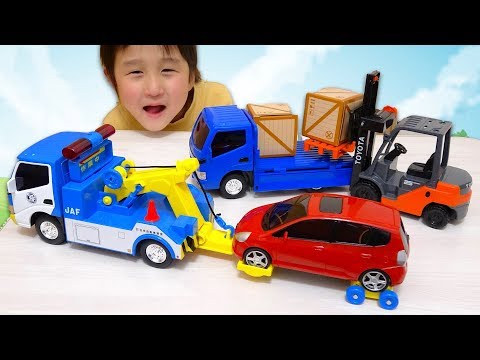 はたらくくるま レッカー車 フォークリフト Tow Truck Forklift かとちゃん Youtube