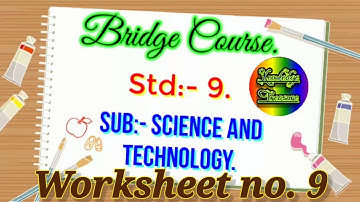 Bridge Course Class 9th Science Day 9 || Setu Abhyas || School Bridge Course