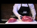 Cutting and separating the top sirloin